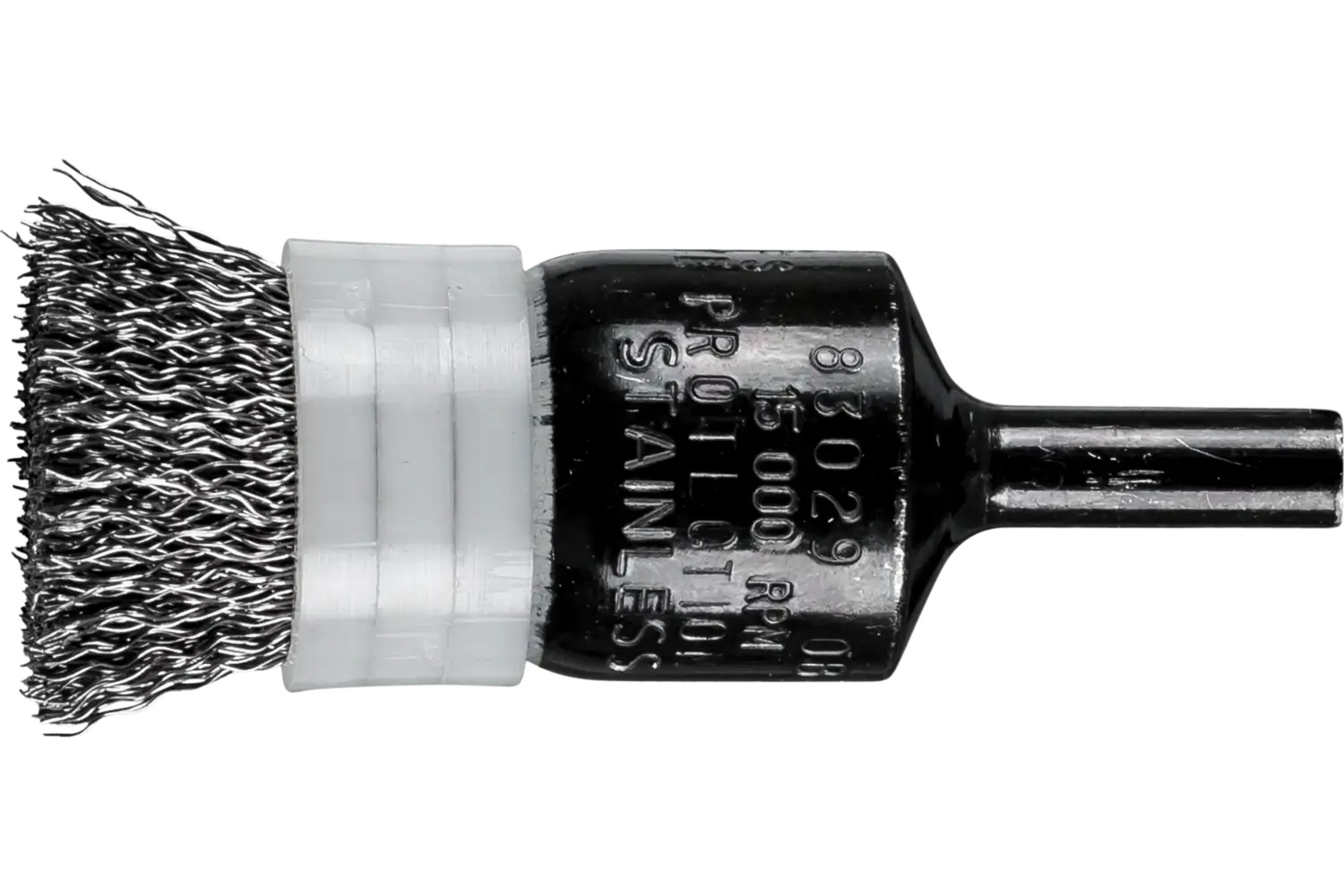 Picture of Pferd Banded Crimped Wire End Brush 3/4" Dia. .010 Stainless Steel 1/4" Shank